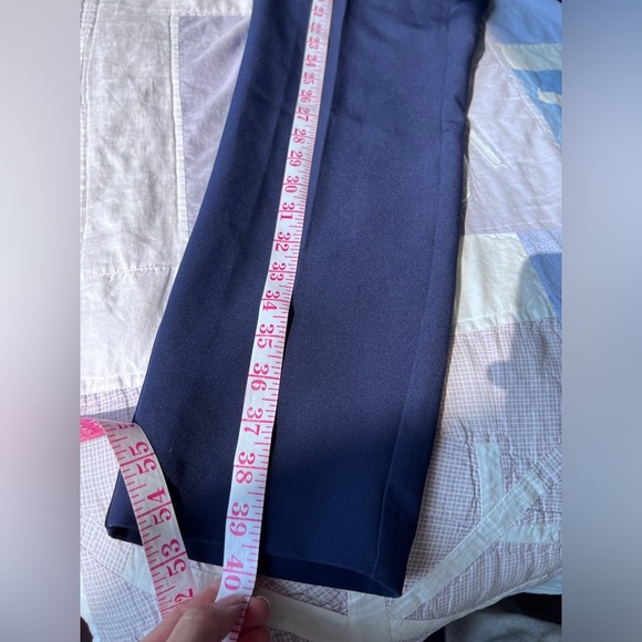Laundry By Shelli Segal Womens Navy Blue High-Waisted Office Workwear trousers 8 - Picture 8 of 10